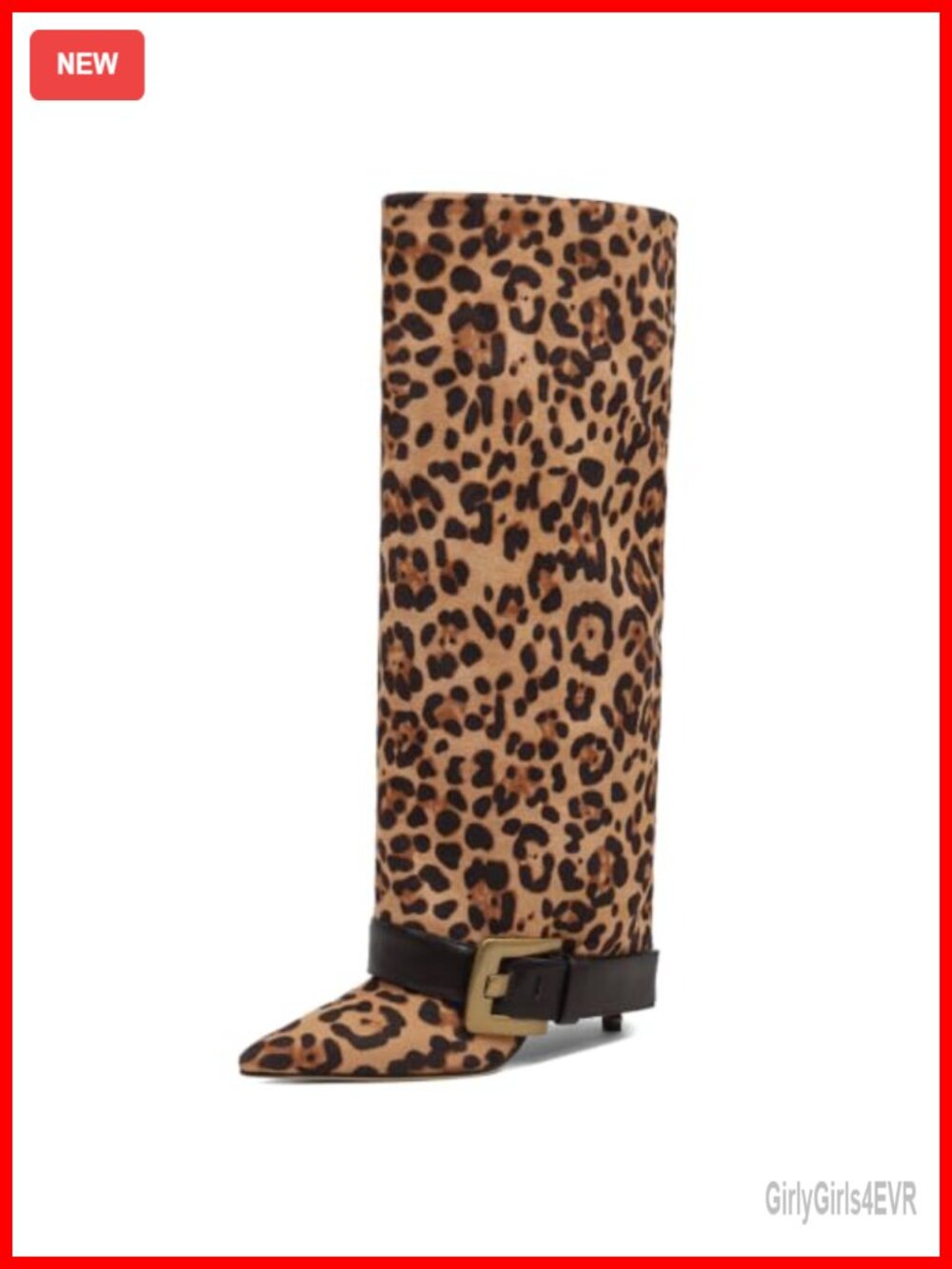 Fold Over Knee High Boots Stiletto Heel Tall Faux Suede Women's